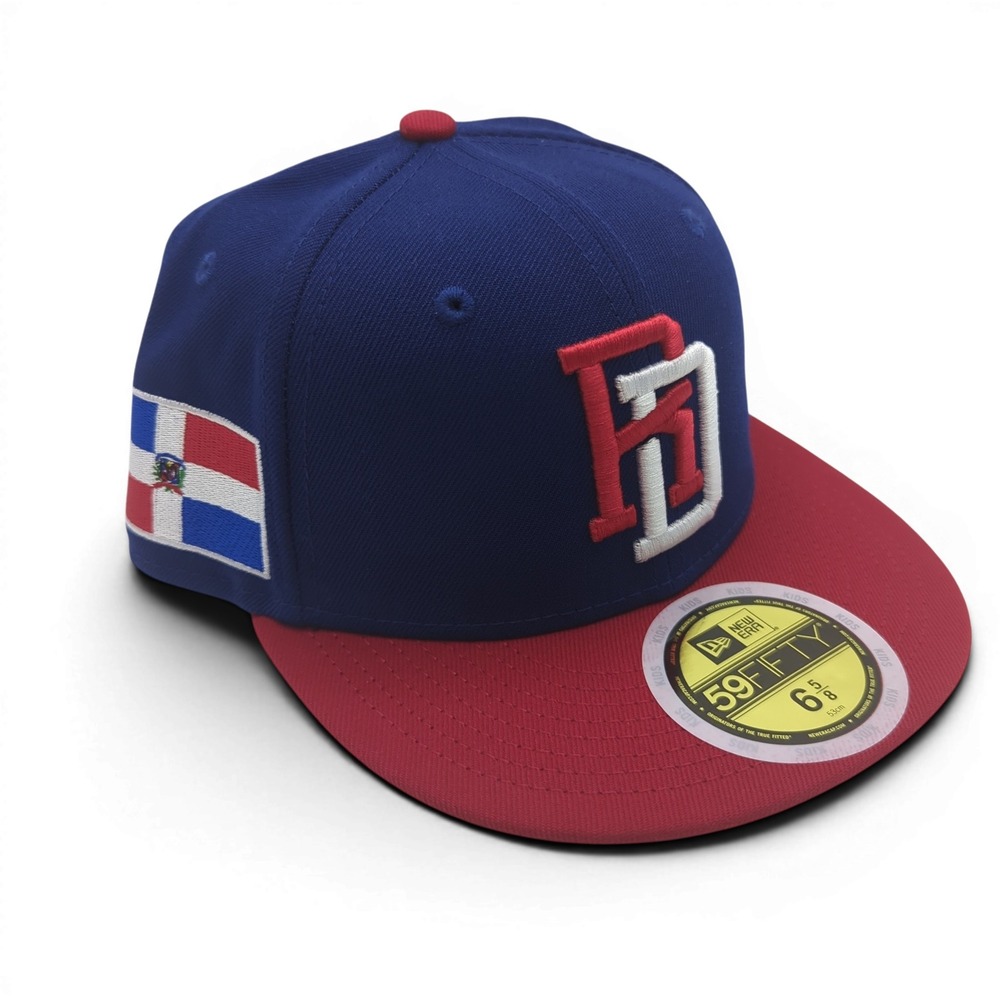 New Era 59FIFTY Dominican Republic WBC Fitted Hat Kids 6 5/8 Blue Red RD Logo